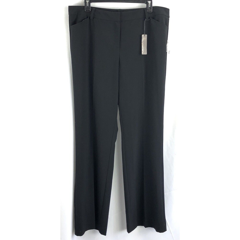 NWT Mix It Pants/Slacks 14 Blk Low Rise Ultimate & Fit Wide Leg 36" Waist 32"IN